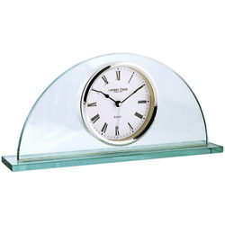 London Clock Company Half Moon Mantel Clock, Glass
